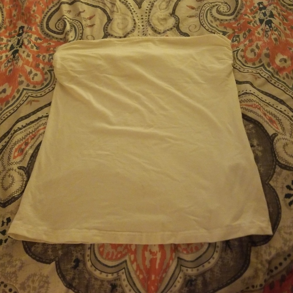 H&M white basic tube top size medium